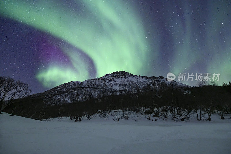 北极光——Autora Borealis——挪威罗浮敦岛的夜景